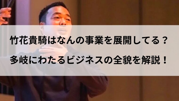 竹花貴騎,なんの事業